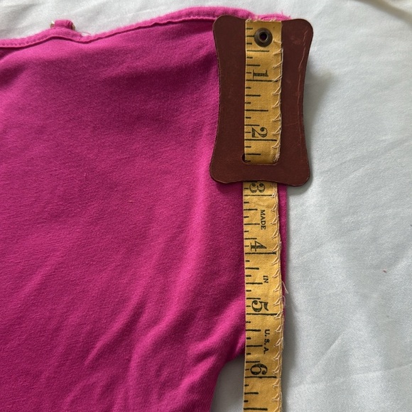 Cable & Gauge Cap Sleeve Top, High Low Hem, soft with Pink&Gold Hardware - Picture 7 of 9